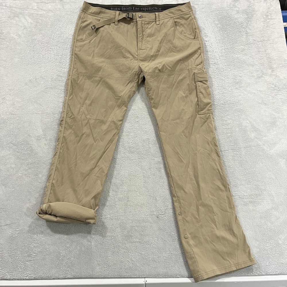Prana‎ Zion Straight Leg Belted Rollup Pant Mens 40x36 Hiking Performance